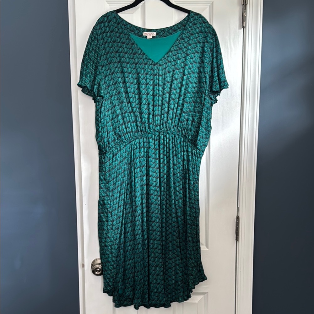 Merona Green Midi Sundress with Dolman Sleeves and V-Neck